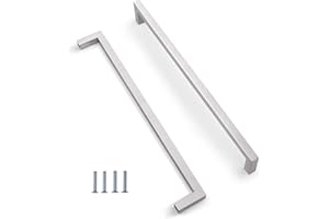 ANSIEDIO 2 Pièces Acier Inoxydable Cuisine Armoire Porte Poignées Placard Tiroir Chambre Meubles Poignee Tirer Entraxe 320MM, Argent, avec des vis