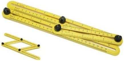 Measuring Folding Ruler Four-Sided Ruler Plastic Painting Drawing Measuring Instrument Angle Model