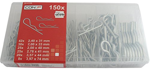 CON:P B34159 Sortimentskasten Federstecker, verzinkt, 150-teilig - 2