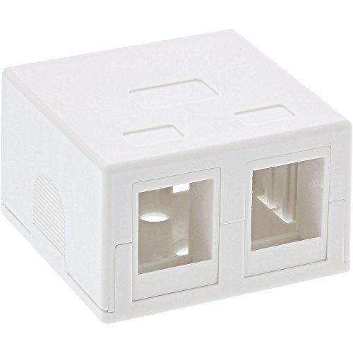 Preisvergleich Produktbild InLine 76202B Anschlussdose Aufputz für 2X Keystone RJ45 Buchse schwarz