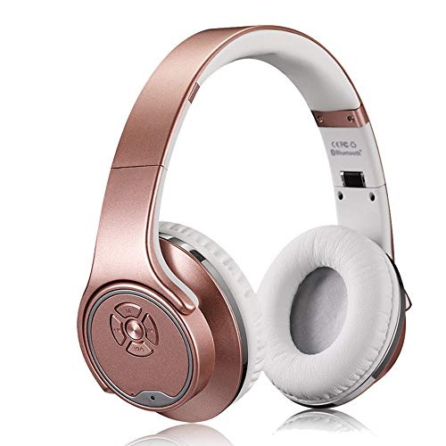 Preisvergleich Produktbild GAOWORD Kabelloser Bluetooth-Ohrhörer Mit Aktivem Noise Cancellation Faltbarem Hochwertigen Mikrofon-Headset,Gold