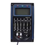 lcd einbau voltmeter Ton und Lautstärkeregelung. Andoer® EQLC-5 5 Band EQ Entzerrer System Akustikgitarre Vorverstärker Piezo Tonabnehmer LCD Bildschirm Stimmgerät