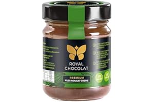 Royal Chocolat Nuss-Nougat-Creme | Vegan | 50% Haselnüsse | Premium Brotaufstrich | Gelatinfrei | Glutenfrei | Lactosefrei | ohne Zusatz von Ölen