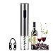 Produktbild Elektrisch Korkenzieher Automatisch und Wein Flaschenöffner, mit Folienschneider, Ohne Kraft Edelstahl Akkuschrauber, Universal Weinöffner set Profi Für Gastronomie, Edel Design Geschenkset, Silber