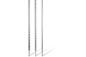 WALTER SDS Plus Bohrerset 3-teilig extra lange Betonbohrer 1000 mm 12 mm 16 mm 24 mm Karbonstahl Hartmetallspitzen für Stein Beton Mauerwerk langlebig präzise leistungsstark Profi Qualität