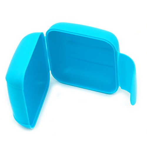 Reise Kunststoff Seife Kasten Schale Halter Container Aufbewahrungsbox mit Sperre Klein Blau - 5