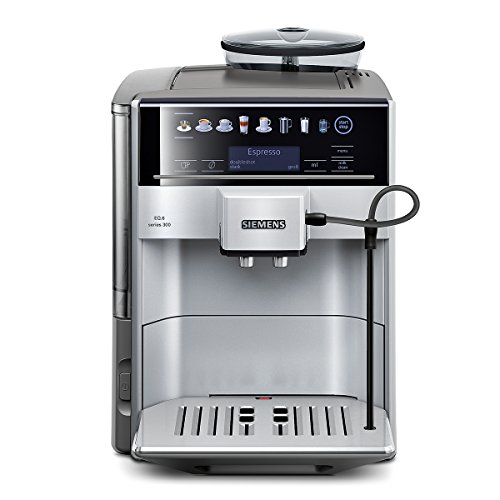 Siemens TE603501DE Kaffeevollautomat EQ.6 series 300 (15 bar, Direktanwahl durch Sensorfelder, oneTouch Function, Cappuccinatore ), silber