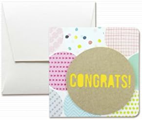 Congrats! - congratulation - greeting card with envelope (4,7" x 4,7") - hand made card - blank inside.