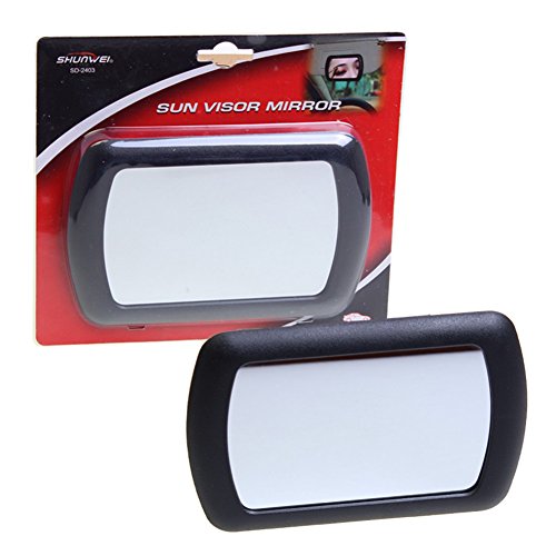 XinGe Auto Make-up Vanity Spiegel Auto Kosmetikspiegel Sonnenschutz Spiegel schwarz Auto Zubehör 11cm / 4.3“x7cm / 2.7“ 1 Stück Schwarz - 2