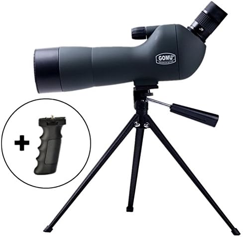 20-60x60AE Angled Spotting Scope Waterproof and Fogproof with Handheld Tripod,Table Top Tripod
