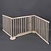 Room divider / playpen Max XL 180-240cm, wood, 3 elements