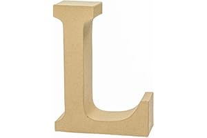 SUDSTY Pappmaché Buchstaben Kunterbunt, H 25 x B 18 x T 4 cm efco Großbuchstabe L