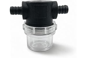 POFET 3/8 tums vattenpump sil 50 nät rostfritt stål skärm husbil pump filter vridbar rörsil