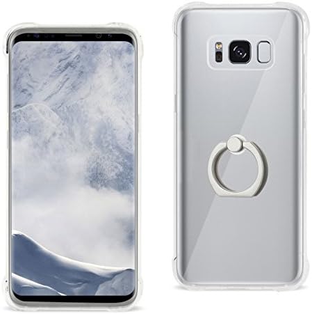 Reiko Wireless Samsung Galaxy S8 Edge/S8 Plus Transparent Air Cushion Protector Bumper Case With Ring Holder In Clear - Colored