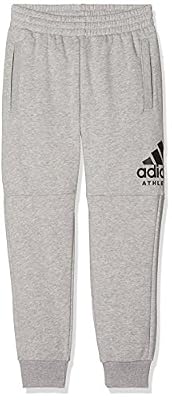 adidas CF6445 Pantalon Garçon, Medium Grey Heather/Noir, FR : M (Taille Fabricant : 140)
