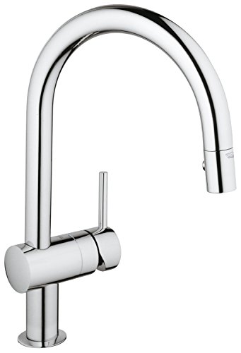 Preisvergleich Produktbild GROHE Minta / Küchenarmatur - Spültischarmatur / Schwenkbereich 360°, herausziehbare Spülbrause, C-Auslauf / 32321000