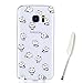 Produktbild Galaxy S7 Silikonhülle, Samsung Galaxy S7 Hülle mit Nette Kleine Karikatur Panda Muster, Edaroo Cartoon Katze Blumen Tier Bunt Farbig Entwurf Ultraslim Dünn Transparent Durchsichtig Klar Soft Weich TPU Gel Silikon Handyhülle Bückseite Schutzhülle Schutz Case Cover für Samsung Galaxy S7
