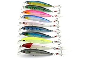 LENPABY 10 pcs leurres Bass Wobble swimbaits Carpe Truite Silure pêche appâts Pesca 9cm 8g