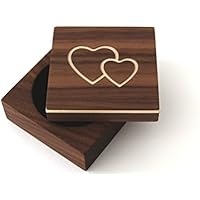 Ringbox für Verlobungsring aus Holz Ringschatulle Ring Box Ringschachtel Ringkästchen für Verlobung Heiratsantrag Gravur