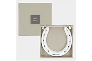 East of India Herradura de la Suerte de Porcelana Blanca con Caja de Regalo (Buena Suerte)