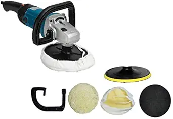 Inditrust Combo of Electric Car Polisher Machine with 1 Backing pad and 1 Wool Buffing Pad Double Insulated with Speed Control