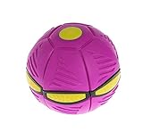 led frisbee lamp 1: Flat Ball Beach Garden Bola Mágica del UFO del Fútbol De Los Niños, Bola De La Deformación De La Luz del LED Bola Pulida Bola Respirable Adulto Descompresión Juguete Plano Bola del Tiro Regalos De Los Creativos