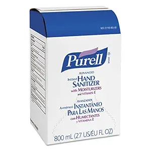 PURELL 9656-06 Original Instant Hand Sanitizer, 800 mL Bag-In-Box Refill (Case of 6)