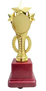 Metallic Fiber 3 Star Golden Winning Trophy/Award for Winners