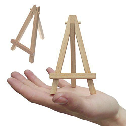 10x Holz Künstler Staffelei Dreieck Hochzeit Tisch Stand Anzeige Kartenhalter - 3