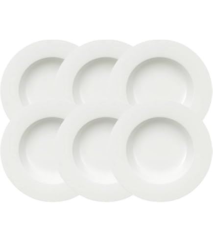 Villeroy & Boch - Manufacture Rock Lot De 6 Assiettes à Petit-déjeuner Blanc 22 Cm Porcelaine Blanc