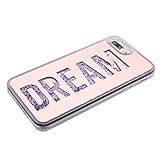 iPhone 7 Plus Hülle,SainCat Kreativ Design 3D Transparent Hard Case Hülle Dynamisch Liquid Fließen Flüssig Schwimmend Bling Glitter Diamond Schreiben Muster Schutzhülle Tasche Überzug Handyhülle Glitzer Sparkle Hart Plastik HardCase Crystal Clear Rückseite Handytasche Rückseite Hülle Schale Etui Tasche Case Cover Beschützer Haut Schale für Apple iPhone 7 Plus 5,5 Zoll (Rose Gold) - 3