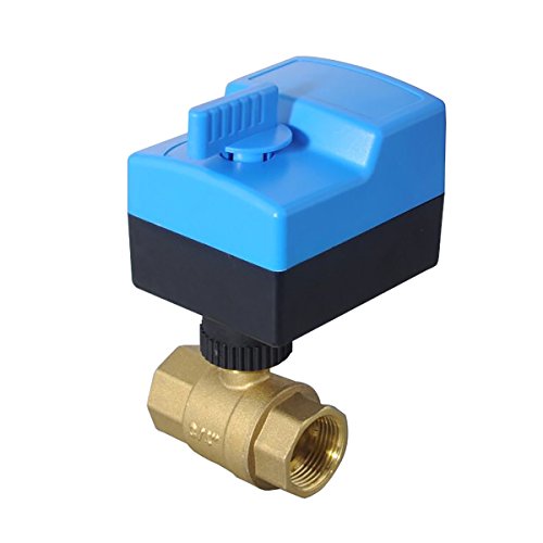 Motorizada o manual - valvula 2 vias motorizada AC 24v - valvula esfera bola motorizada 1/2 3/4 1 pulgadas ( DN15 DN20 DN25 ) (1/2 pulgada)
