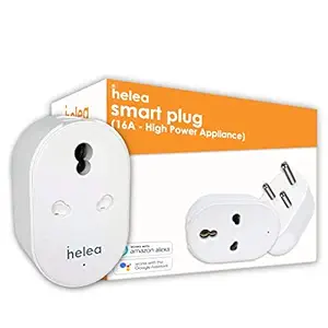 Helea 16A Wi-Fi Smart Plug with Energy Monitoring, for High Power Appliances (AC, Geyser, Motor, etc.), Works with Alexa & Google Assistant