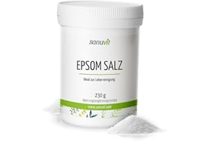 Sanuvit Epsom Salz 230g - Reinstoffprodukt direkt vom Hersteller (hypoallergene Manufaktur)
