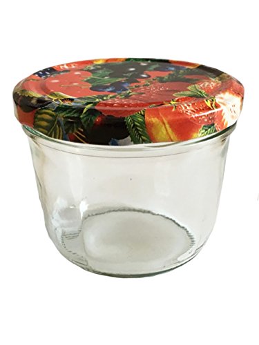 18 Sturzgläser 230 ml Marmeladengläser Einmachgläser Einweckgläser To 82 Obst Deckel incl. Vitrea - 2