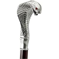 Cavagnini Walking sticks Canes handle Cobra Red Gift Customizable for men for women decoration elegant Engraving Wooden Elegance Handmade in Italy