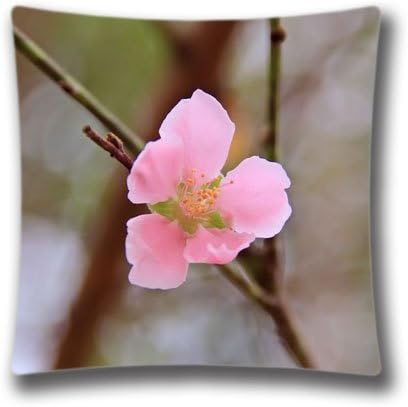 Zipper Design Cherry Blossoms Japan Throw Pillowcase, 18x18 inches Pillow Sham (Twin sides) AnasaC31505