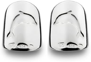 BOHEM Silver Jewellery Nail Art Gypsy Dolphin (Medium - Pair)