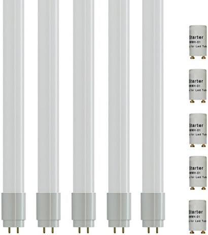 ZoneLED Set of 5-60 cm T8 G13 10W (Replaces 18W Gas Tube) - Warm White 3000K - 200° Beam Angle
