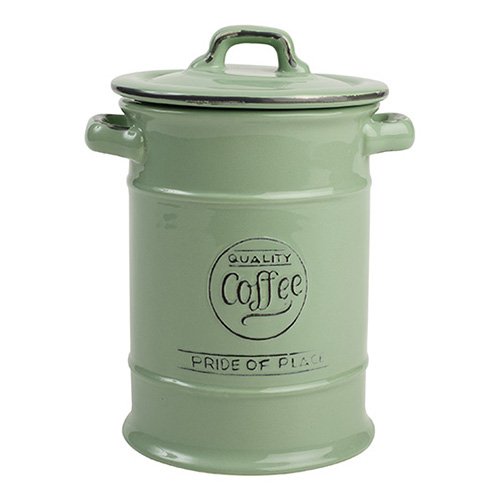 T and G Pride of Place Tea Coffee & Sugar Storage Jars Sage Green