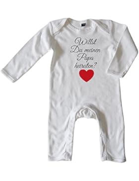 Mikalino Baby Schlafanzug Willst Du meinen Papa heiraten ? langarm