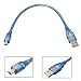 Produktbild LaDicha 30Cm Blauer Mann Usb 2.0A Zum Mini Männlichen Usb-B-Kabel Für Arduino