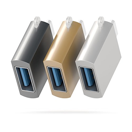 Satechi USB 3.0 USB Typ C (USB-C) zu 3.0 USB-A (Typ A) Highspeed Adapter Umwandler Verbindungsstück für neues Apple 12 Zoll Retina MacBook, Chromebook Pixel und andere Typ-C Geräte - 5