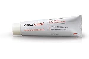 ialusetcare - Crème Cicatrisante à l'Acide Hyaluronique - Favorise la Cicatrisation des Plaies du Quotidien, Coupures, Coups de Soleil, Blessures Superficielles - Tube de 25g