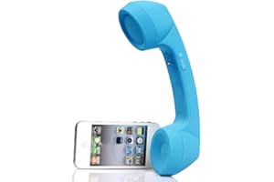 ENJOY-UNIQUE Auriculares inalámbricos retro con Bluetooth para un teléfono móvil con una llamada cómoda, color azul
