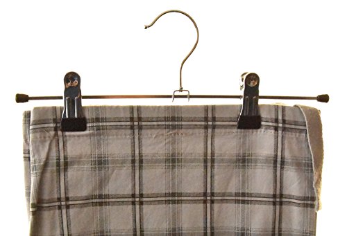 Kleiderbügel 10 St. Klammernbügel aus Metall, verschiebbaren Metallklammern 40cm (Hosen- oder Rockbügel) - 4