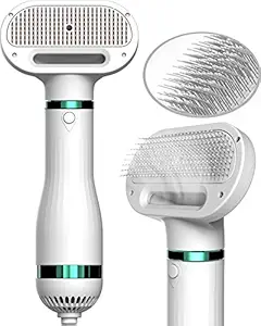LIVEKEY Pet Hair Dryer Upgraded Version,2 in 1 Pet Grooming Hair Dryer with Slicker Brush, Dog Hair Dryer with Adjustable Temperatures Settings, for Small and Medium Dogs and Cats