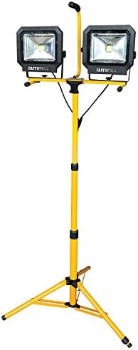 Faithfull Power Plus SLLED60TL 60 W 110 V COB LED Twin Pod Tripod Site Light
