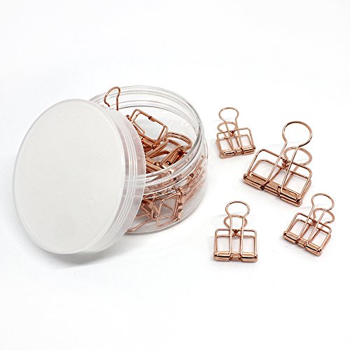 Creoly Paquete de doce clips para carpetas  Oro Rosa 