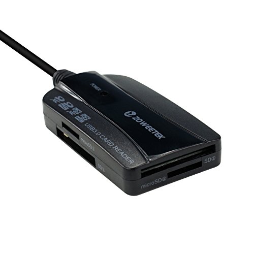 Zoweetek® SuperSpeed Multi-in-1 USB 3.0 Kartenleser Kartenlesegerät mit zwei TF/SD Kartenslots für SD, SD-HC, SD-XC, MMC, RS-MMC und Micro SD Karten - 2